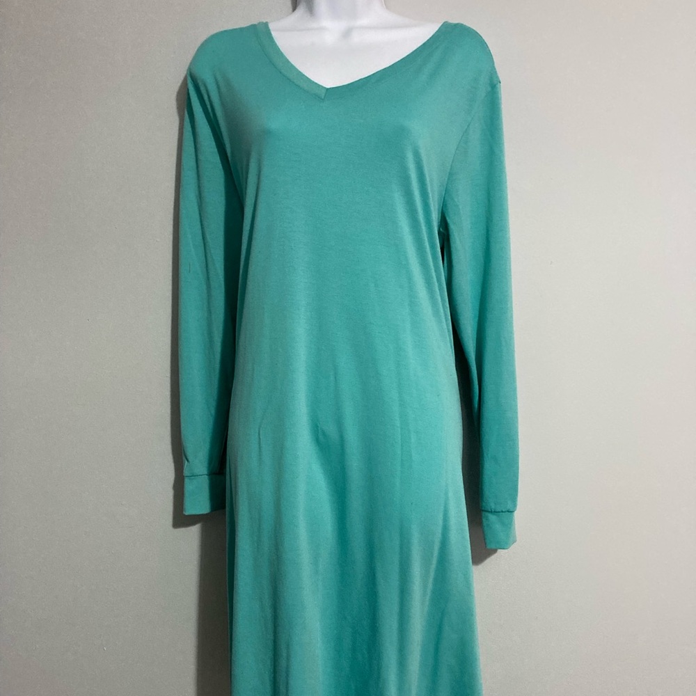 Solid long sleeved swing dress